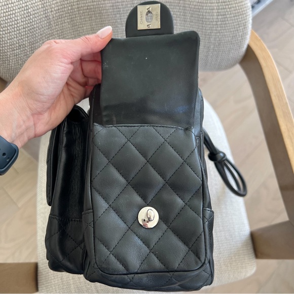 Calfskin Quilted Large Cambon Multipocket Reporter Black - Picture 7 of 16